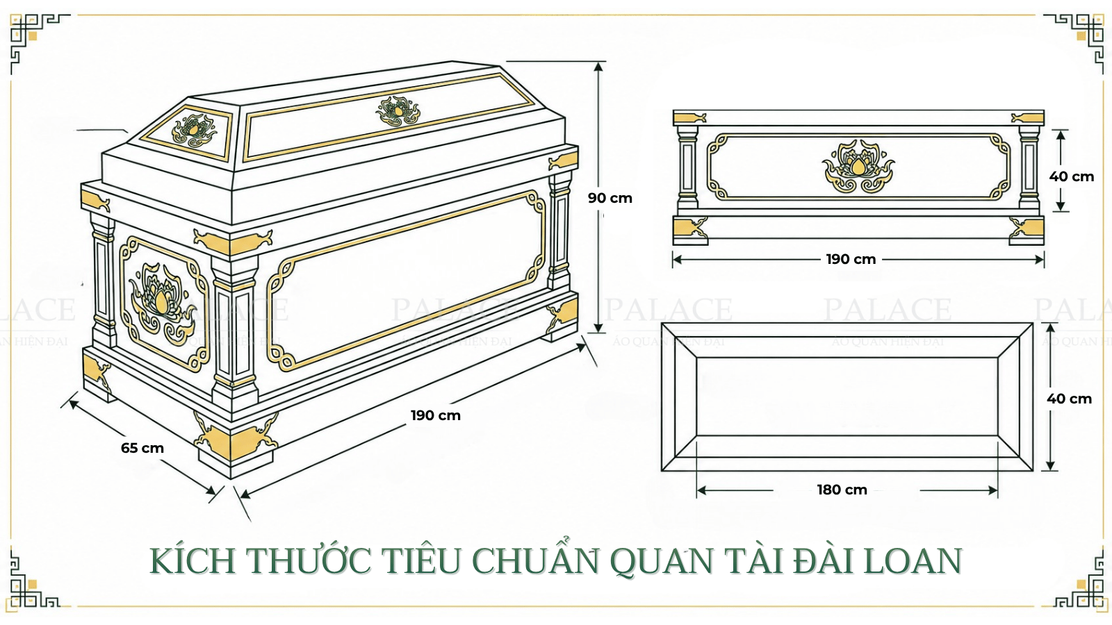 kích thước tiêu chuẩn quan tài đài loan